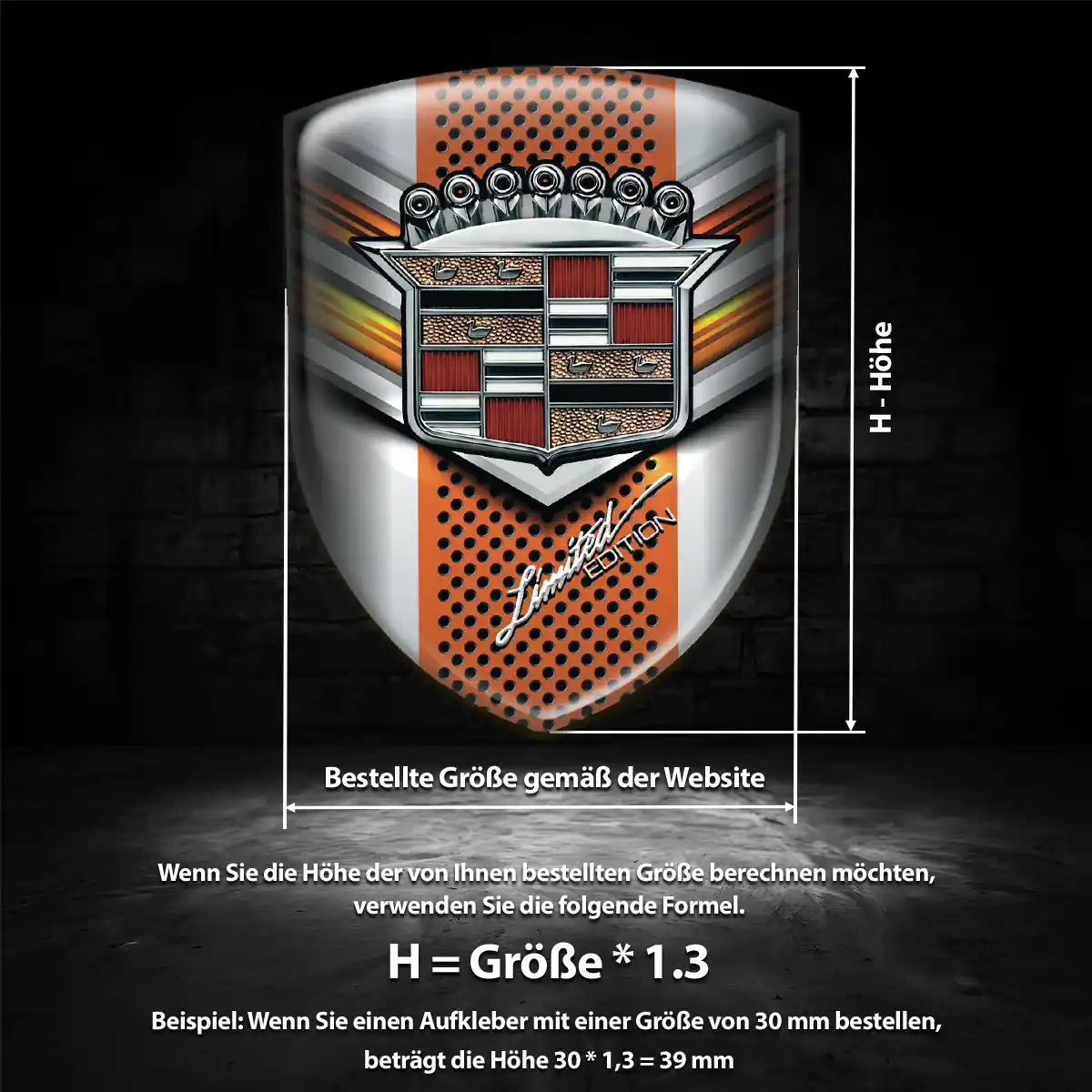 Cadillac Aufkleber Interieurdesign