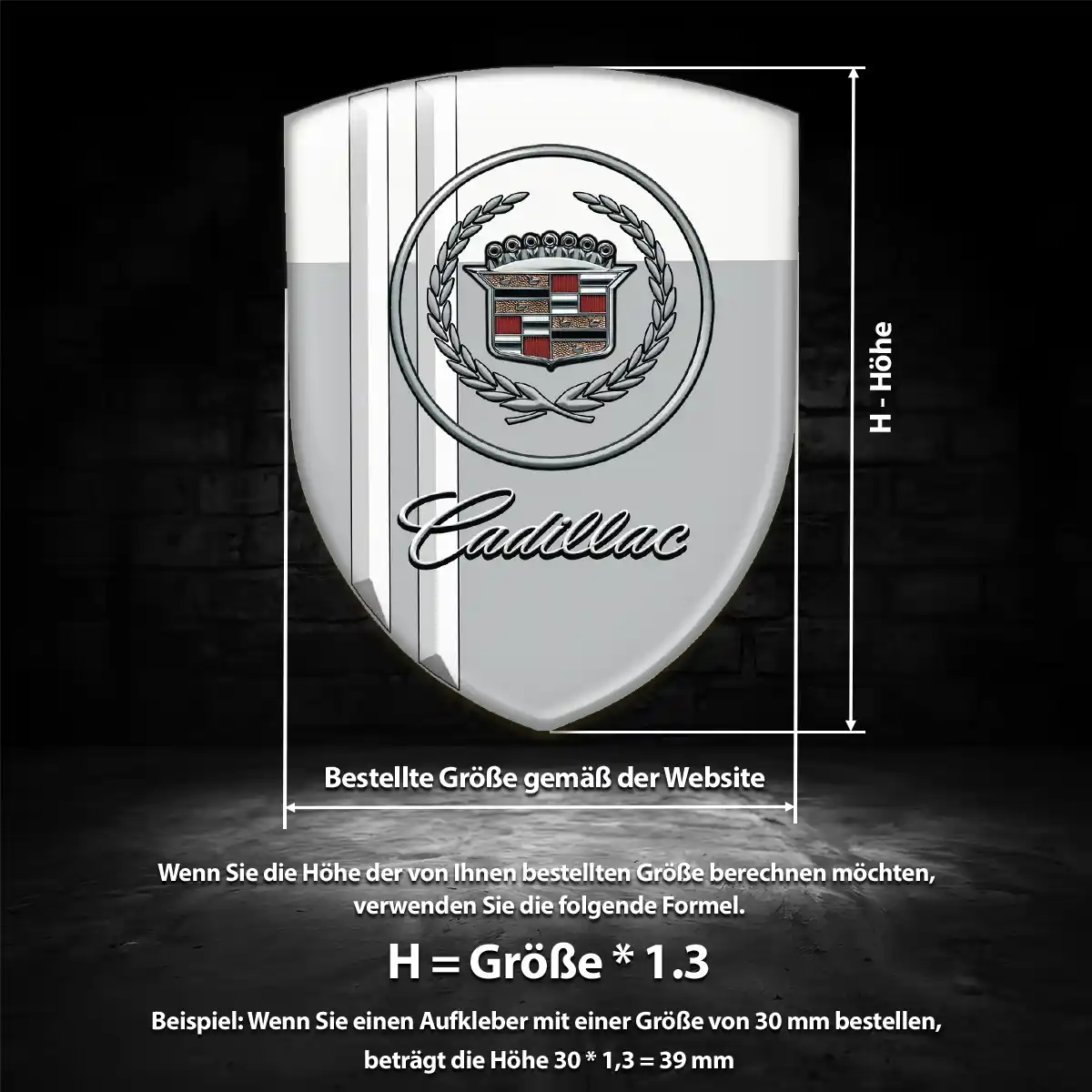 Cadillac Aufkleber Modernes Design