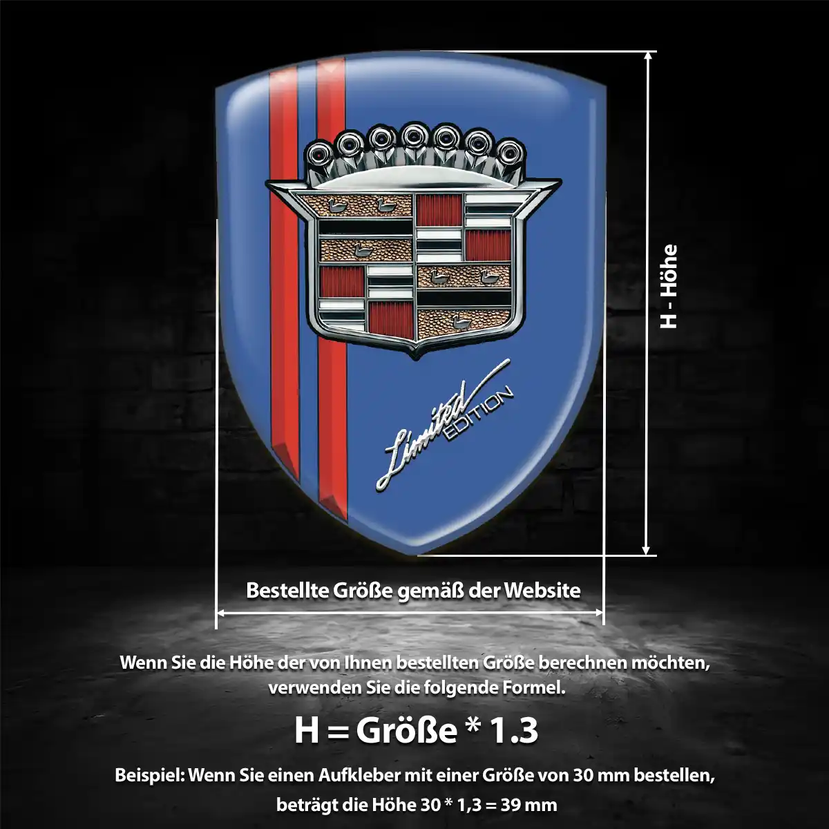 Cadillac Aufkleber Premiumqualität