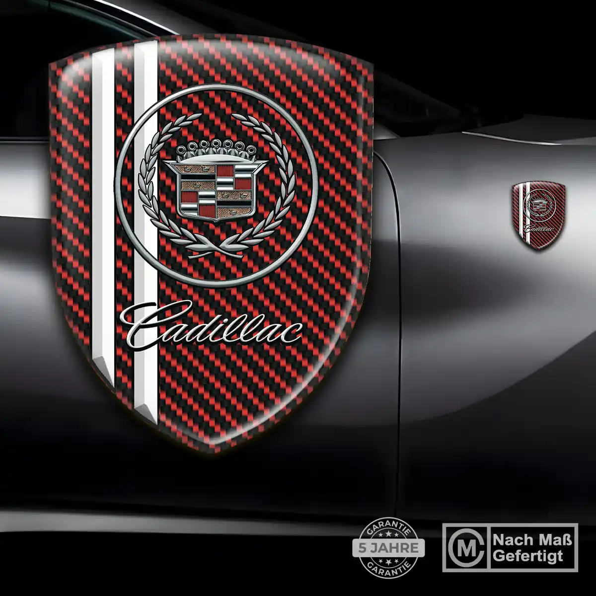 Cadillac Aufkleber Silikon Embleme Auto Elegantes Design