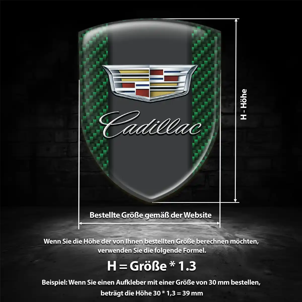 Cadillac Aufkleber Silikon Embleme Auto Exterieurdesign