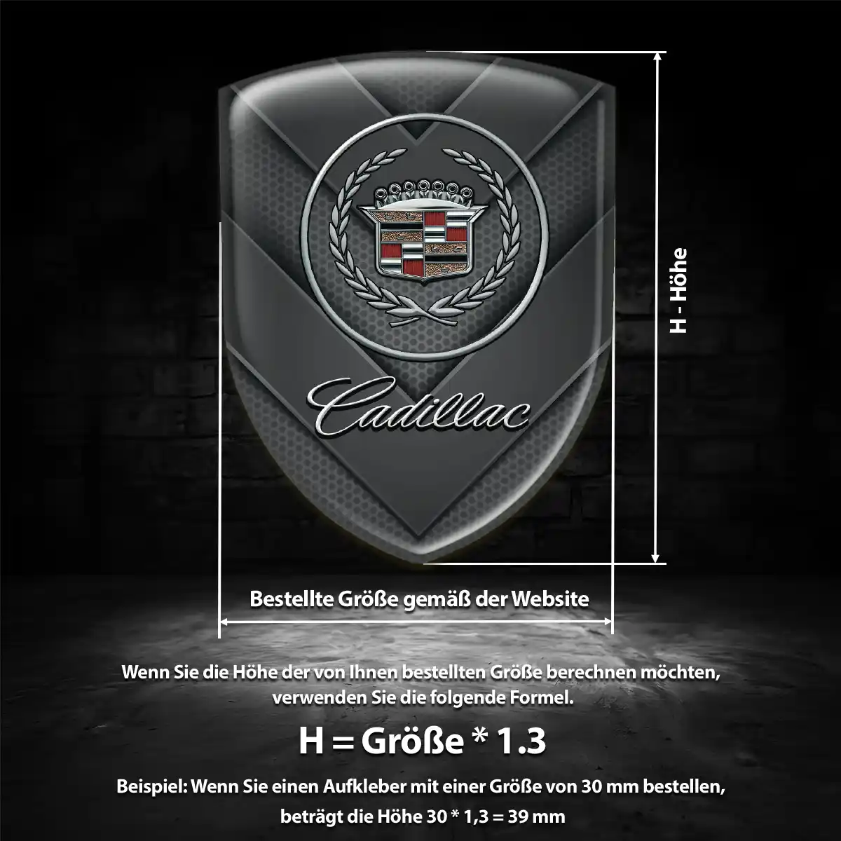 Cadillac Aufkleber Silikon Embleme Auto Modernes Design