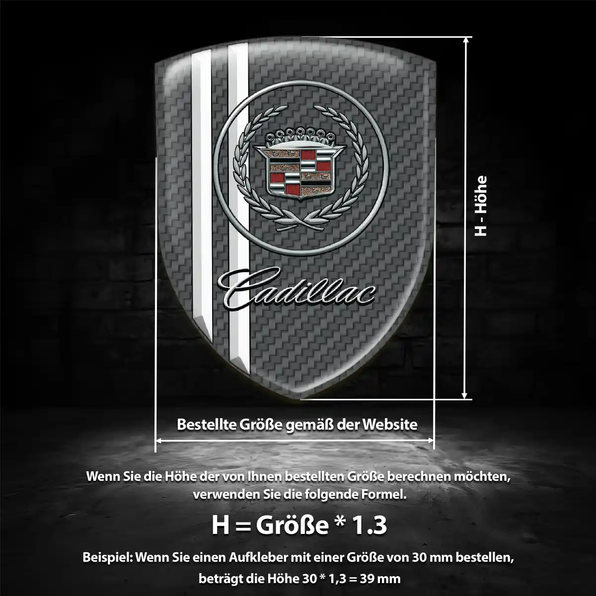 Cadillac Aufkleber Silikon Embleme Überzeugende Qualität