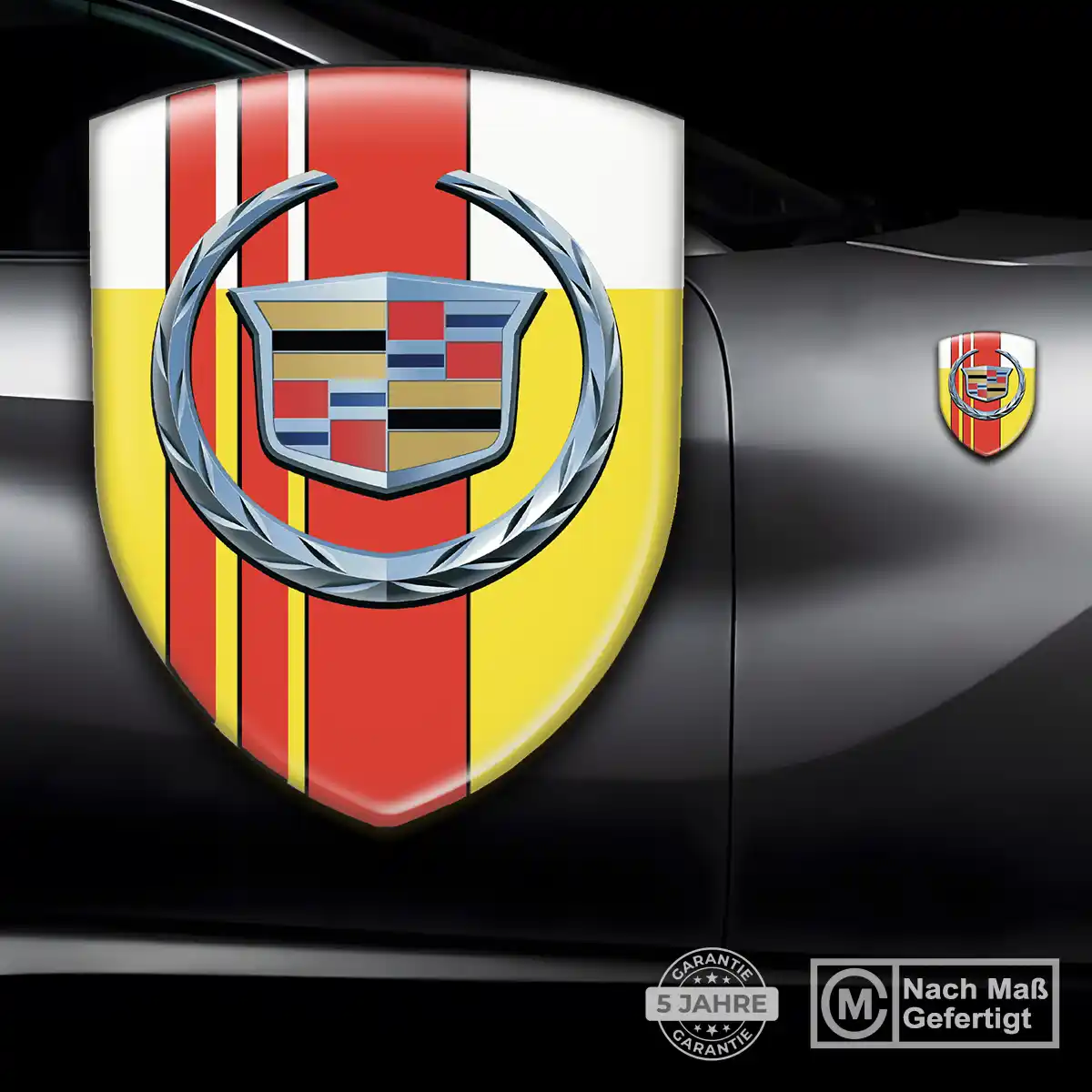 Cadillac Aufkleber Silikon Embleme Edles Design