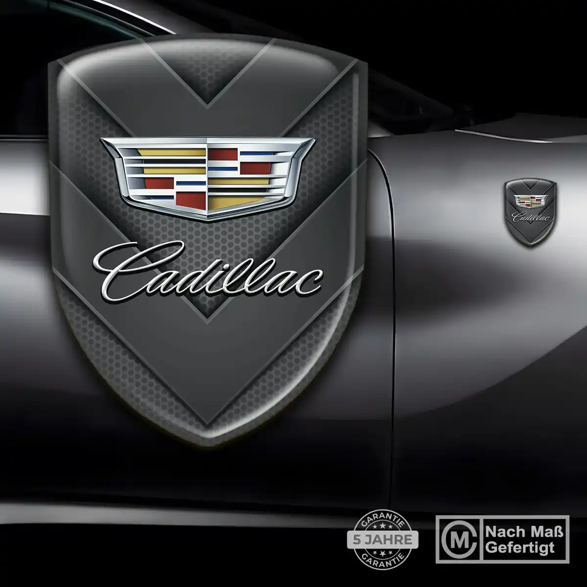 Cadillac Aufkleber Silikon Embleme Elegantes Design