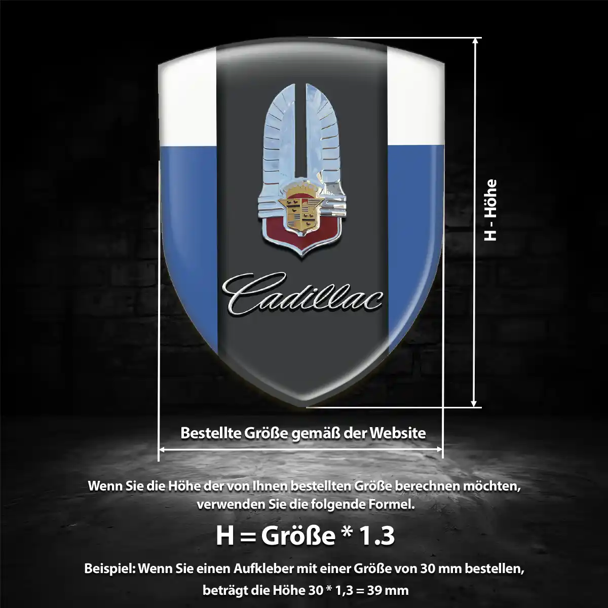 Cadillac Aufkleber Silikon Embleme Modernes Design