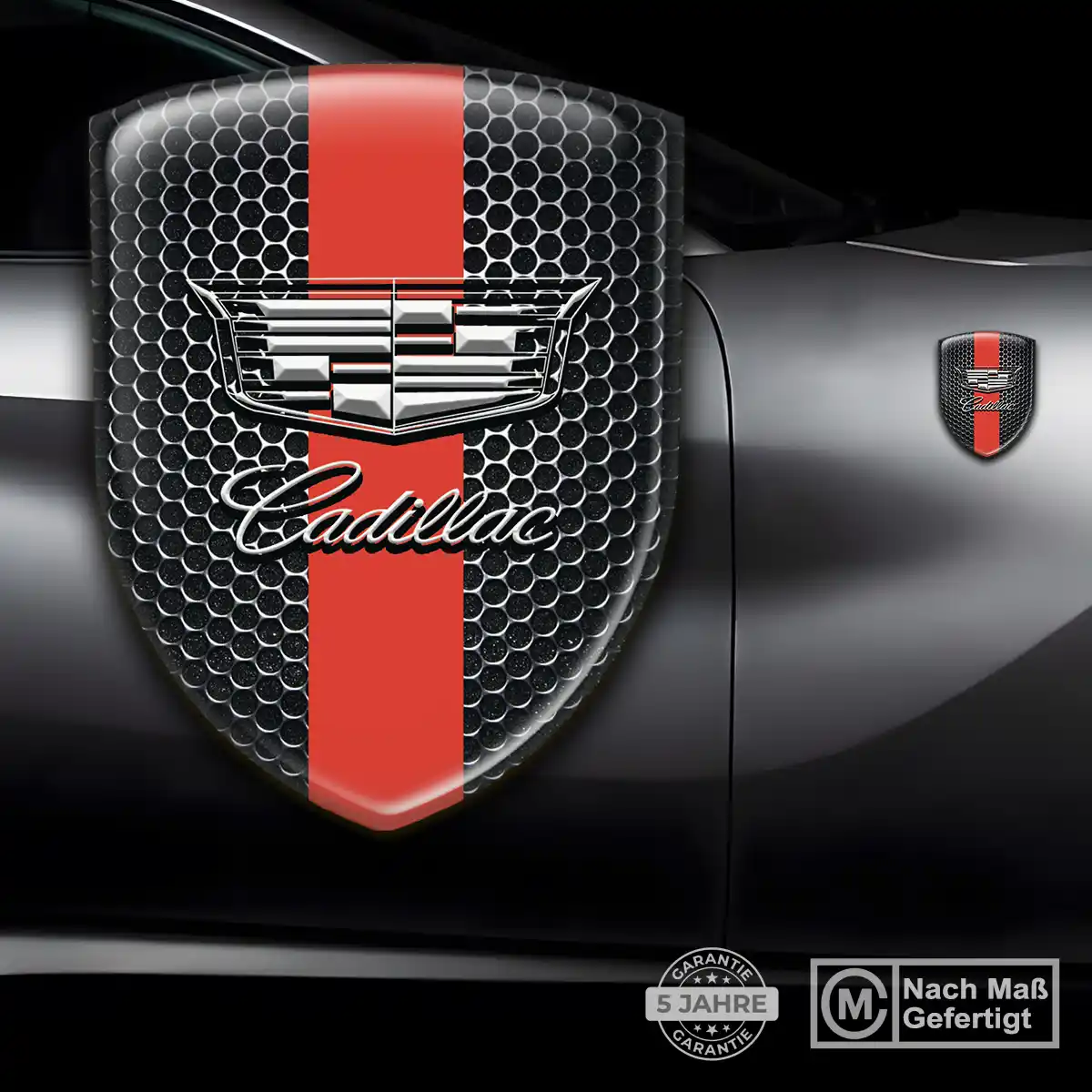 Cadillac Aufkleber Silikon Embleme Tuningfahrzeug