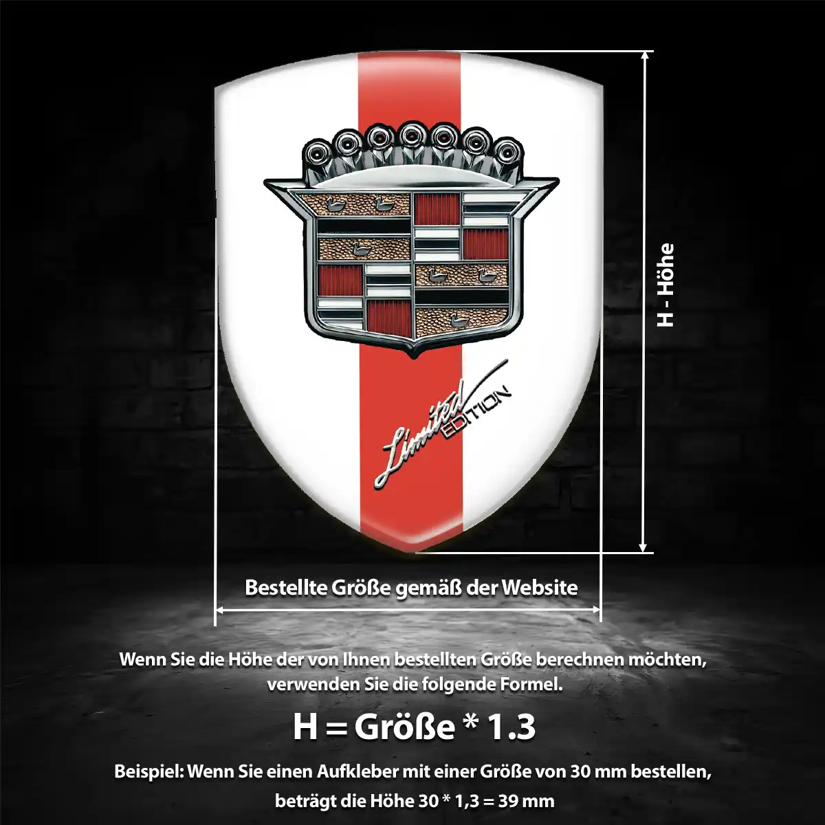 Cadillac Aufkleber Silikon Embleme Verlässliche Qualität