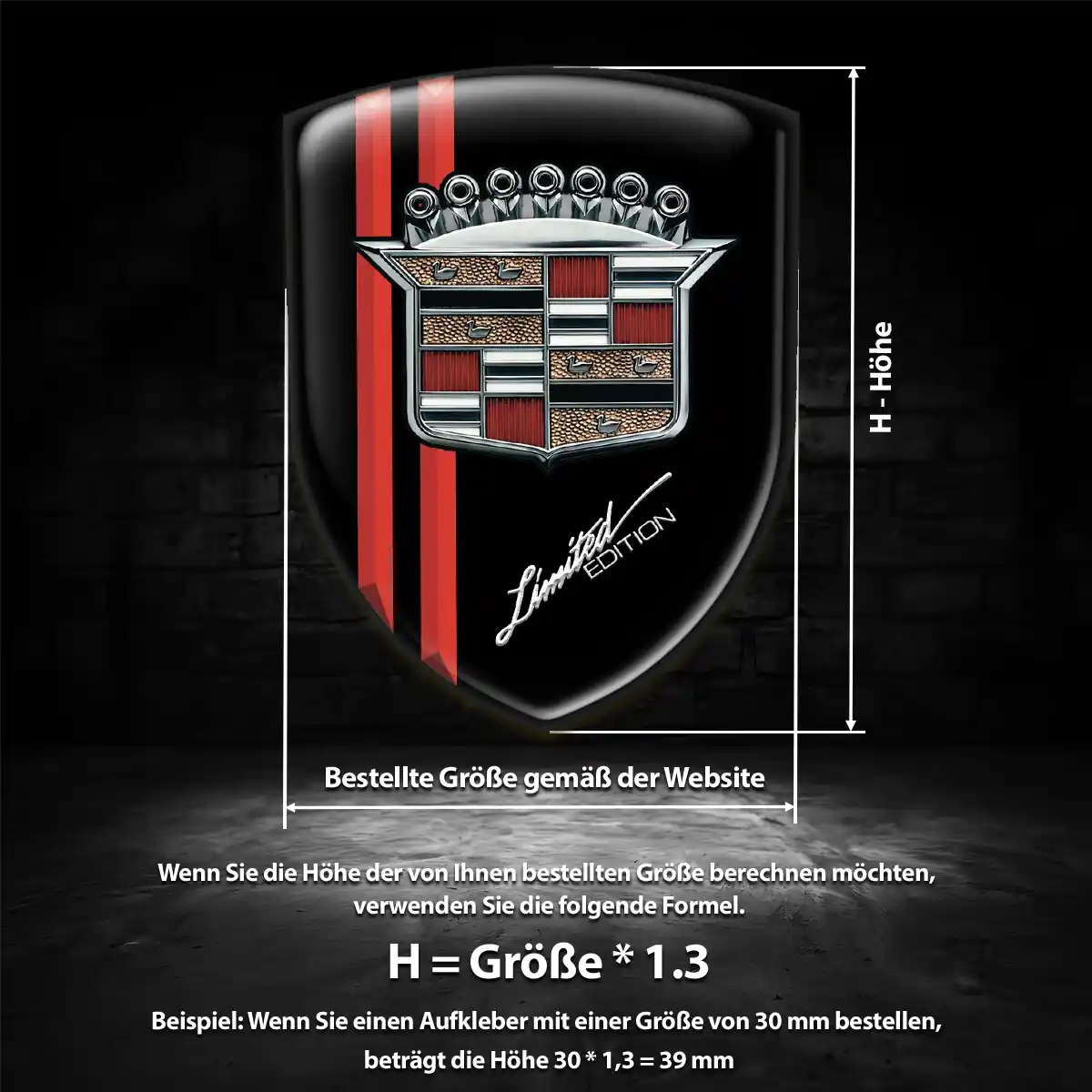 Cadillac Aufkleber Spitzenqualität