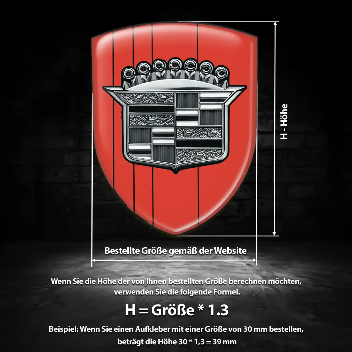 Cadillac Aufkleber Wappen Anspruchsvolles Design