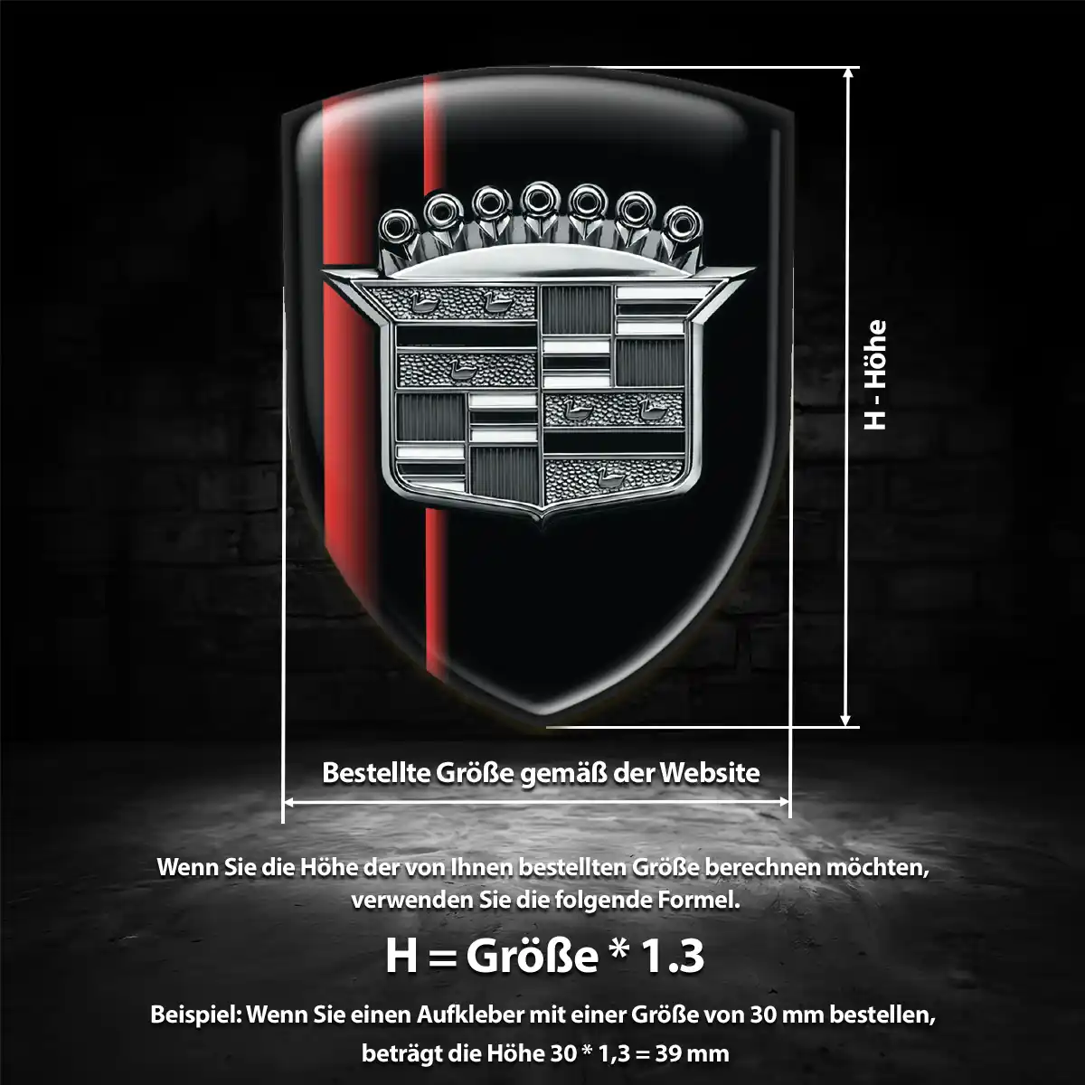 Cadillac Aufkleber Wappen Auto Ausdrucksstarkes Design