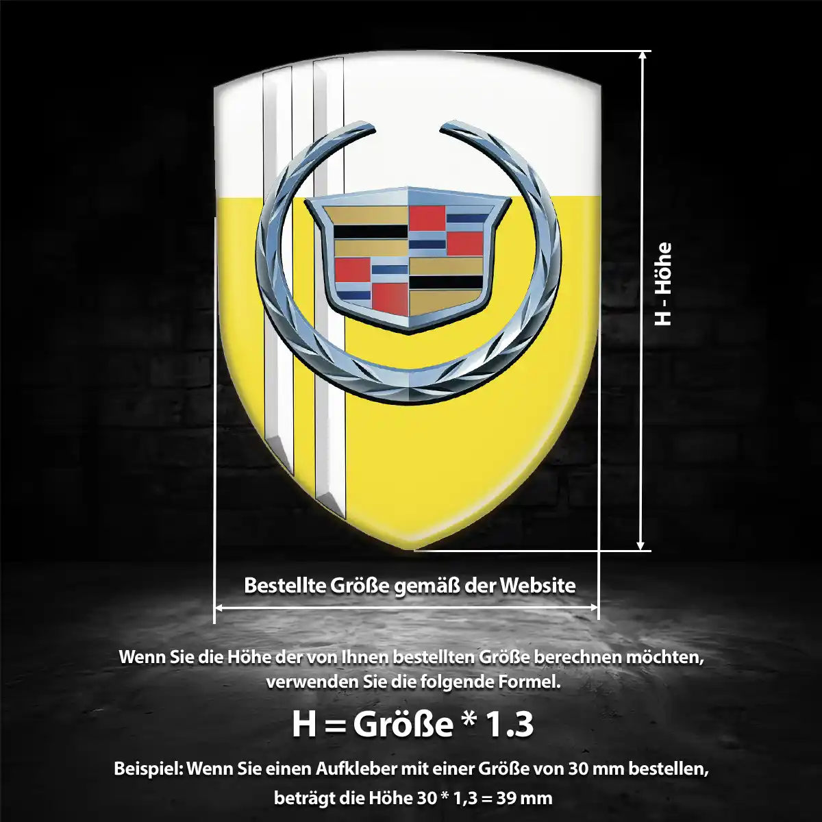 Cadillac Aufkleber Wappen Auto Elegantes Design