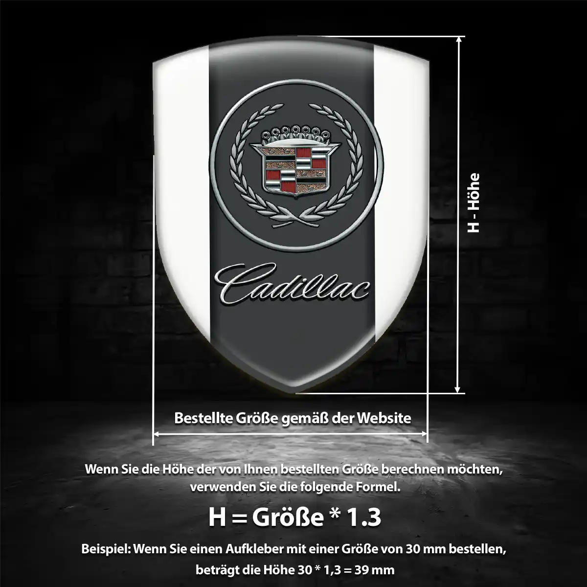 Cadillac Aufkleber Wappen Auto Exterieurdesign