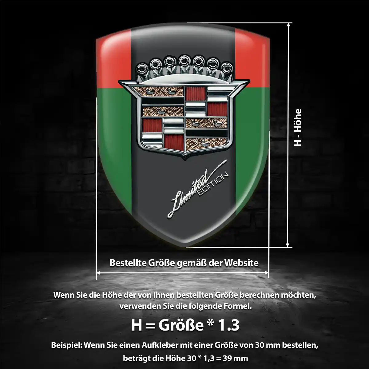 Cadillac Aufkleber Wappen Auto Höchste Qualität