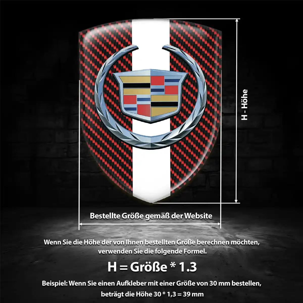 Cadillac Aufkleber Wappen Auto Hochwertiges Harz