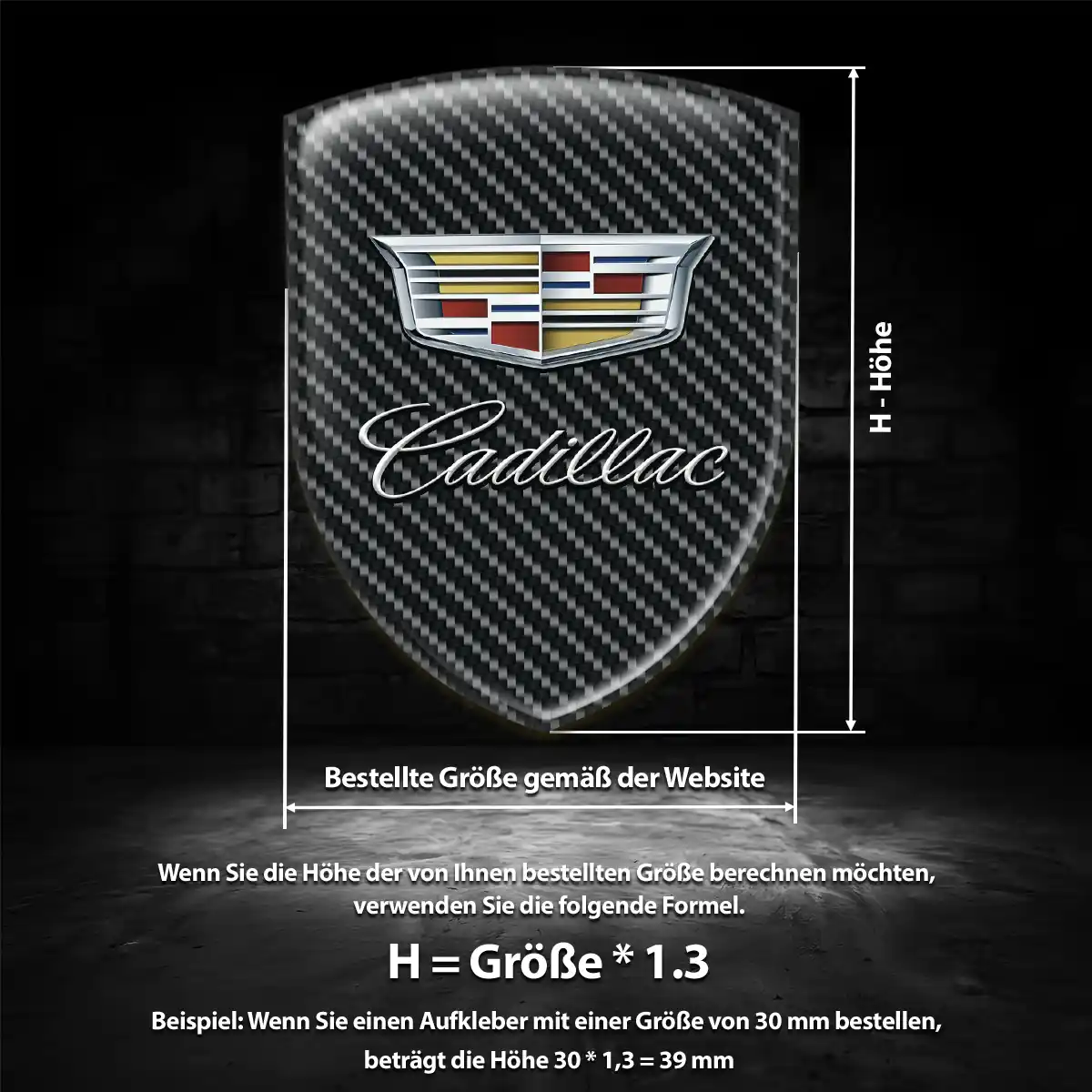 Cadillac Aufkleber Wappen Auto Interieurdesign