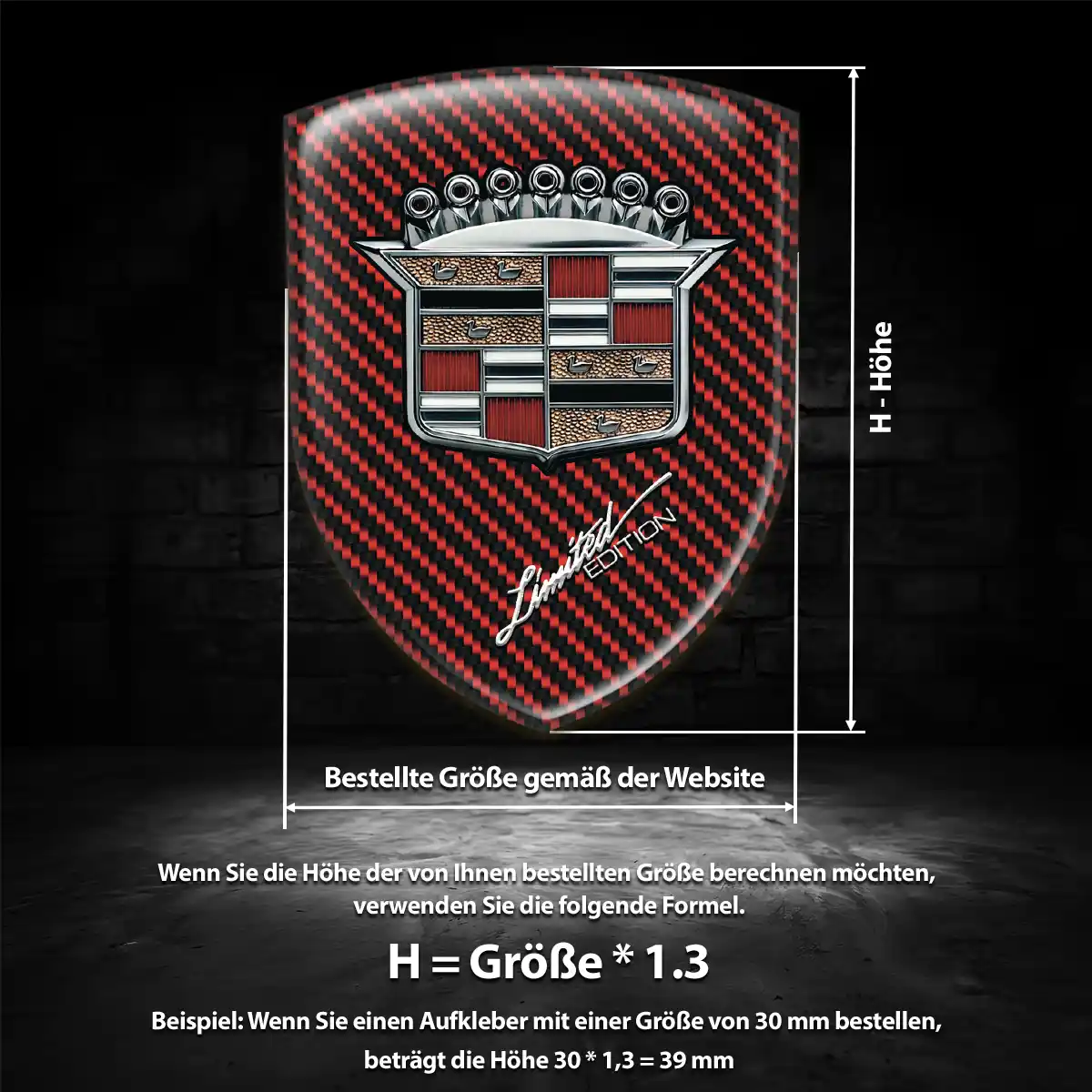 Cadillac Aufkleber Wappen Auto Limitierte Auflage