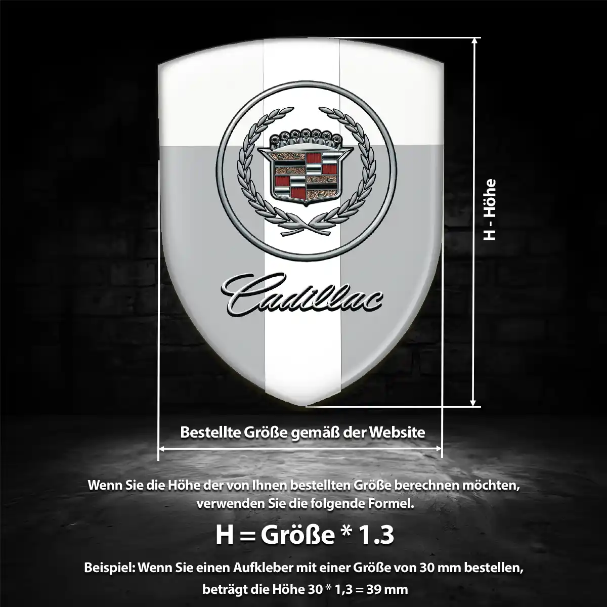 Cadillac Aufkleber Wappen Auto Luxus-Edition