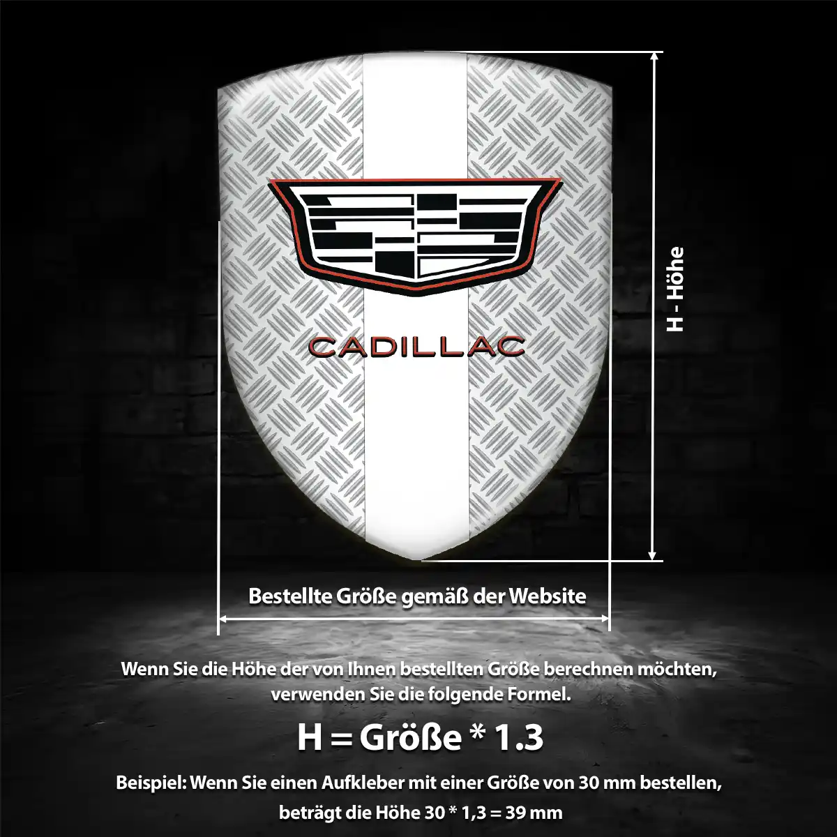 Cadillac Aufkleber Wappen Auto Premiumqualität