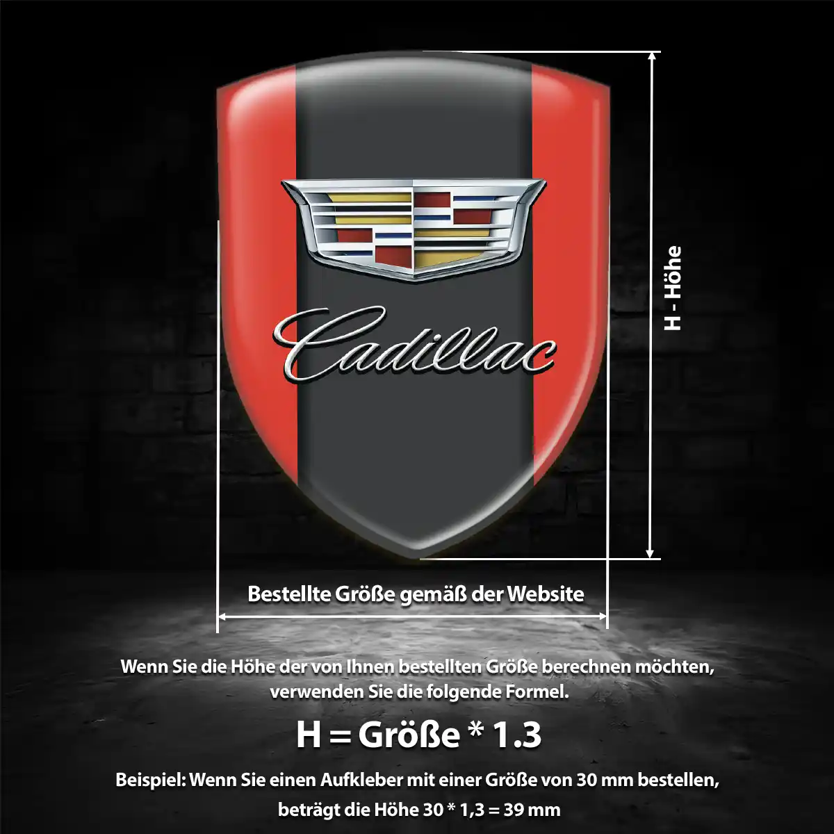 Cadillac Aufkleber Wappen Auto Spitzenqualität