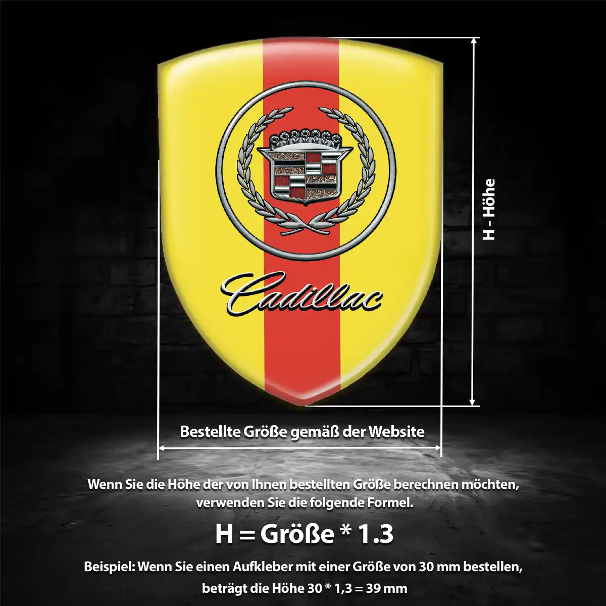 Cadillac Aufkleber Wappen Auto Tuningfahrzeug