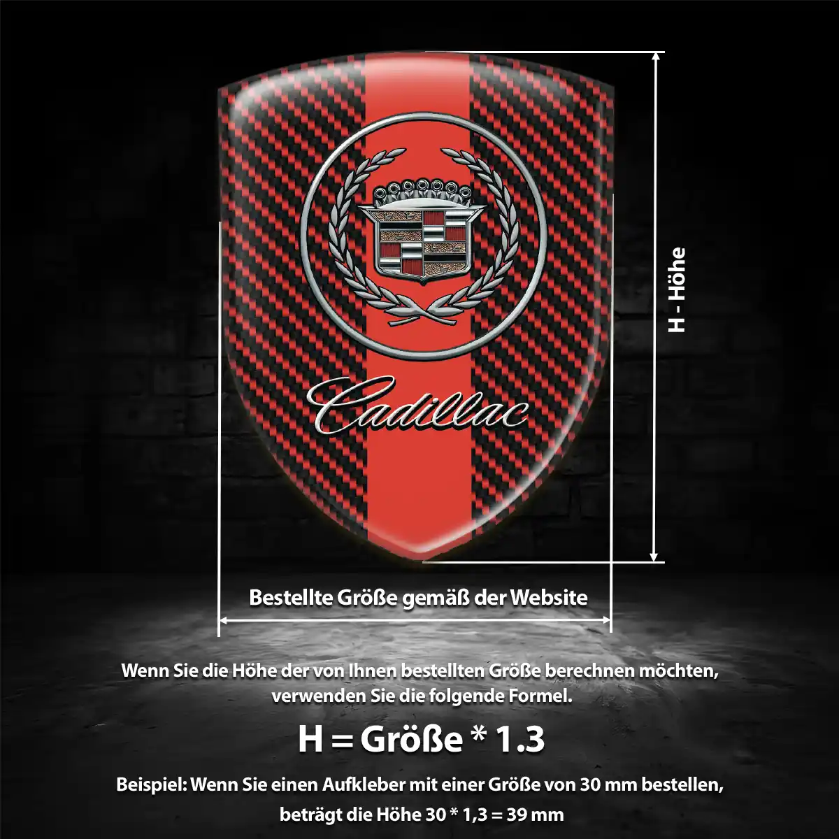Cadillac Aufkleber Wappen Edles Design