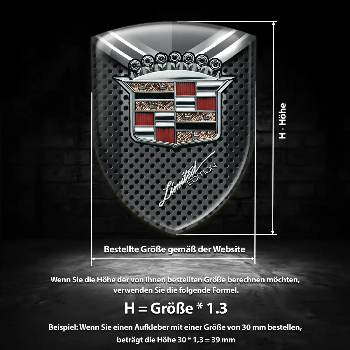 Cadillac Aufkleber Wappen Elegantes Design