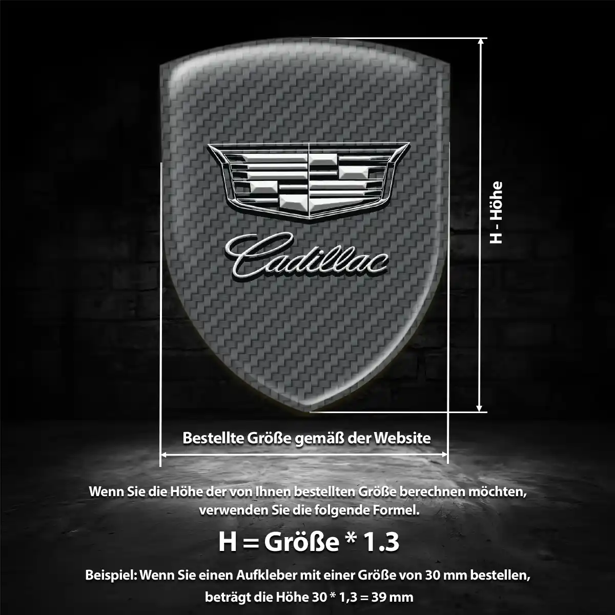 Cadillac Aufkleber Wappen Emblem Anspruchsvolles Design