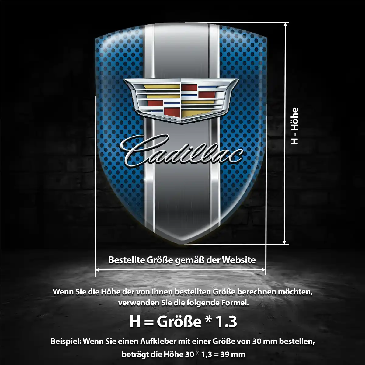 Cadillac Aufkleber Wappen Emblem Ausdrucksstarkes Design