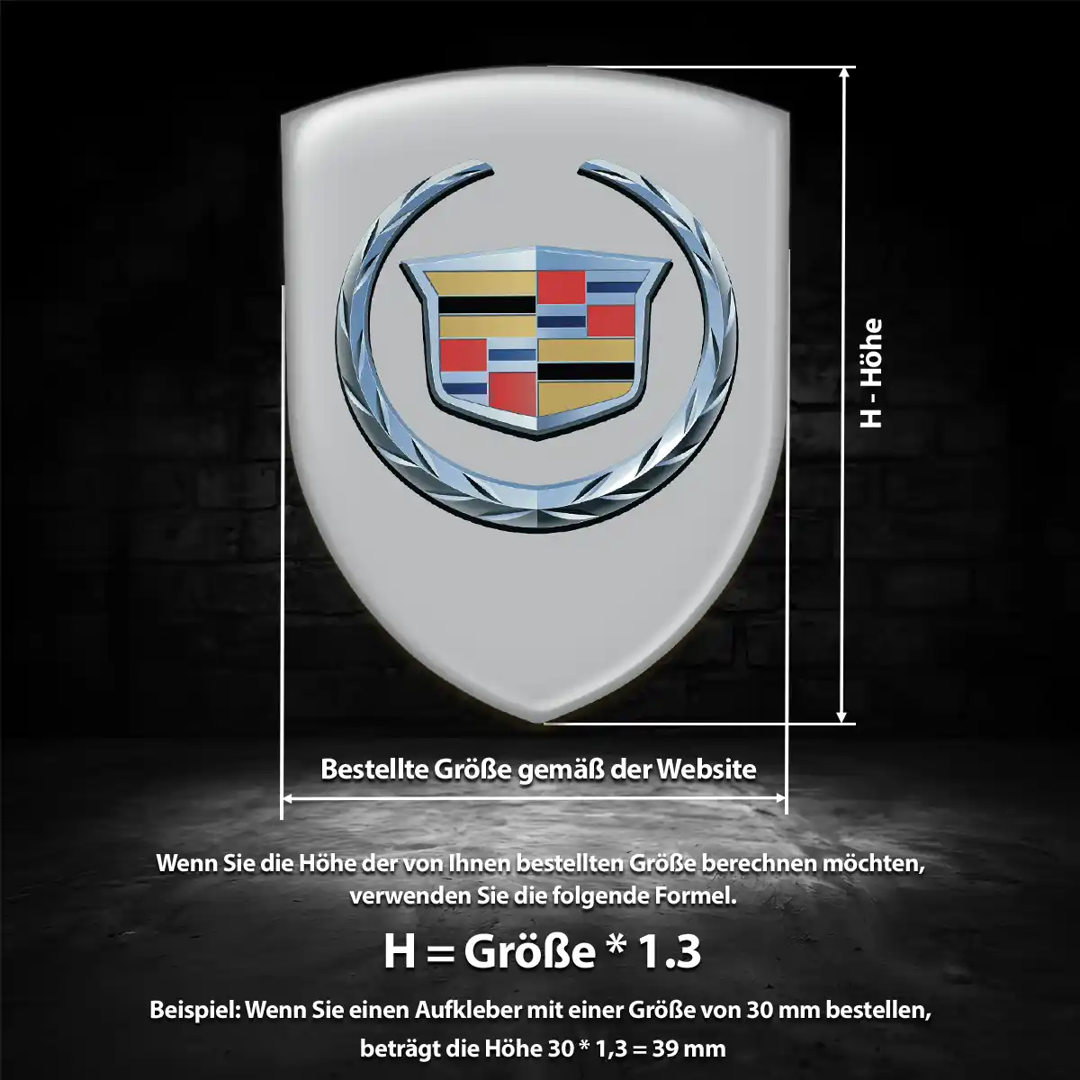 Cadillac Aufkleber Wappen Emblem Auto Überzeugende Qualität