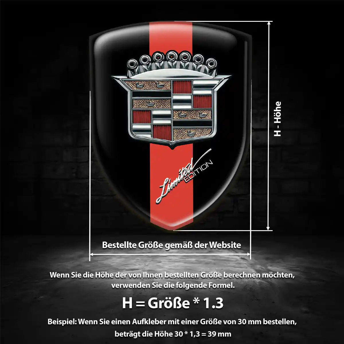 Cadillac Aufkleber Wappen Emblem Auto Edles Design