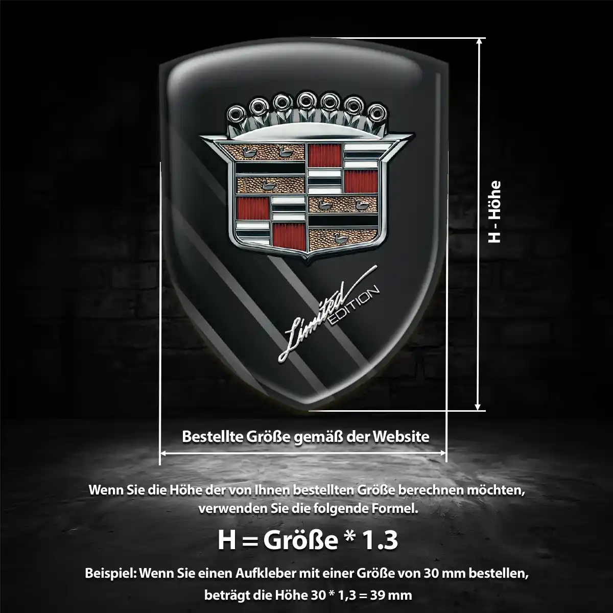 Cadillac Aufkleber Wappen Emblem Auto Elegantes Design