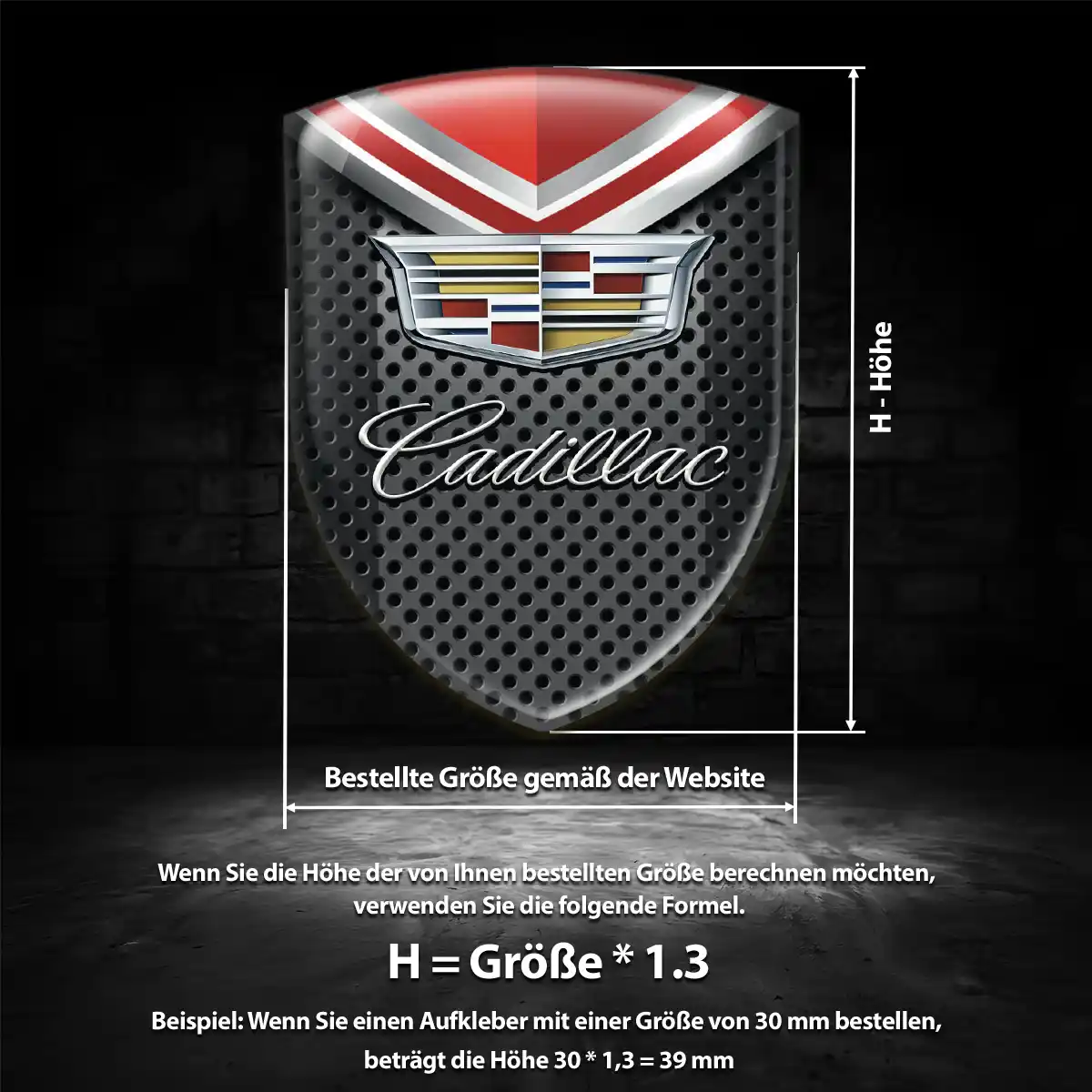 Cadillac Aufkleber Wappen Emblem Auto Erstklassige Qualität