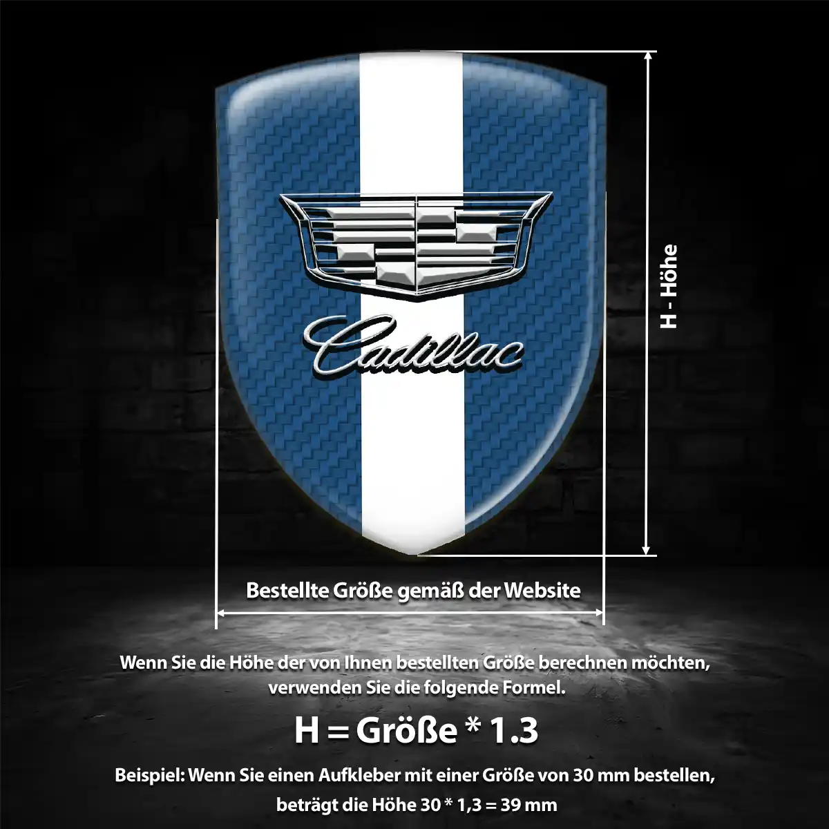 Cadillac Aufkleber Wappen Emblem Auto Höchste Qualität