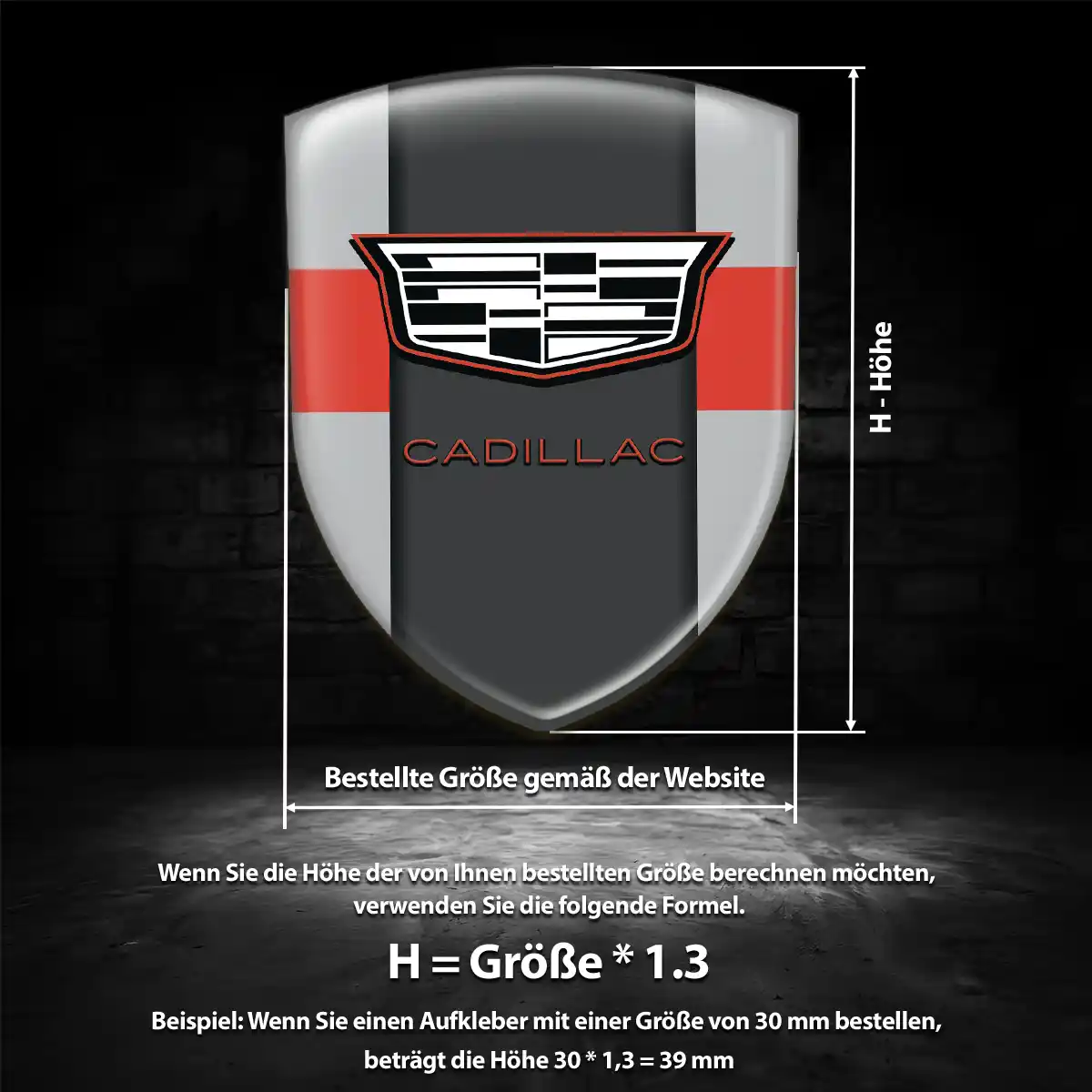 Cadillac Aufkleber Wappen Emblem Auto Luxus-Edition