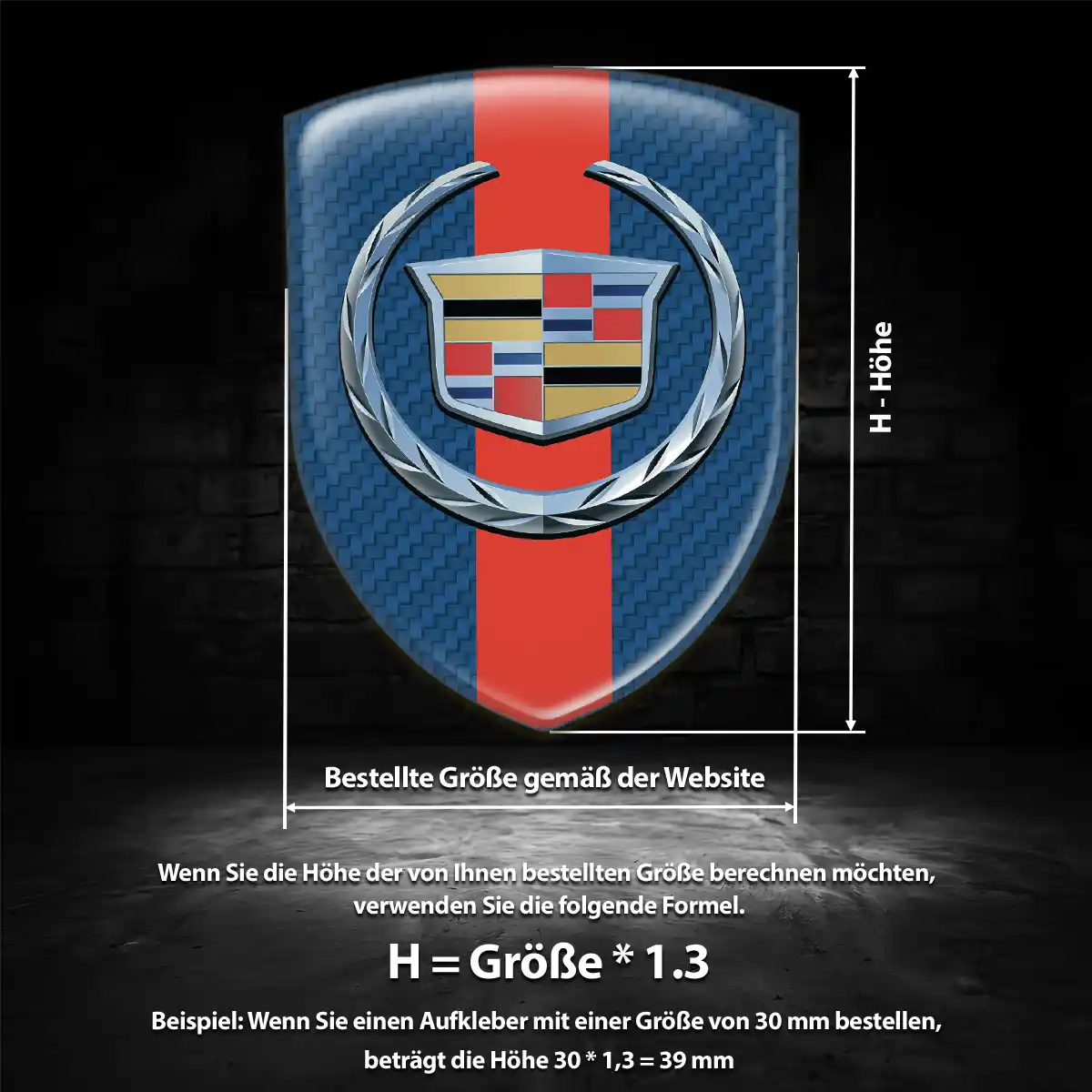 Cadillac Aufkleber Wappen Emblem Auto Markenedition