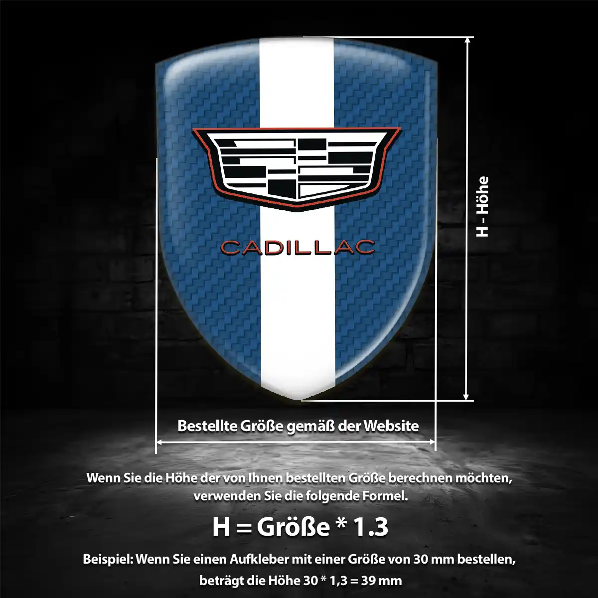 Cadillac Aufkleber Wappen Emblem Auto Tuningfahrzeug