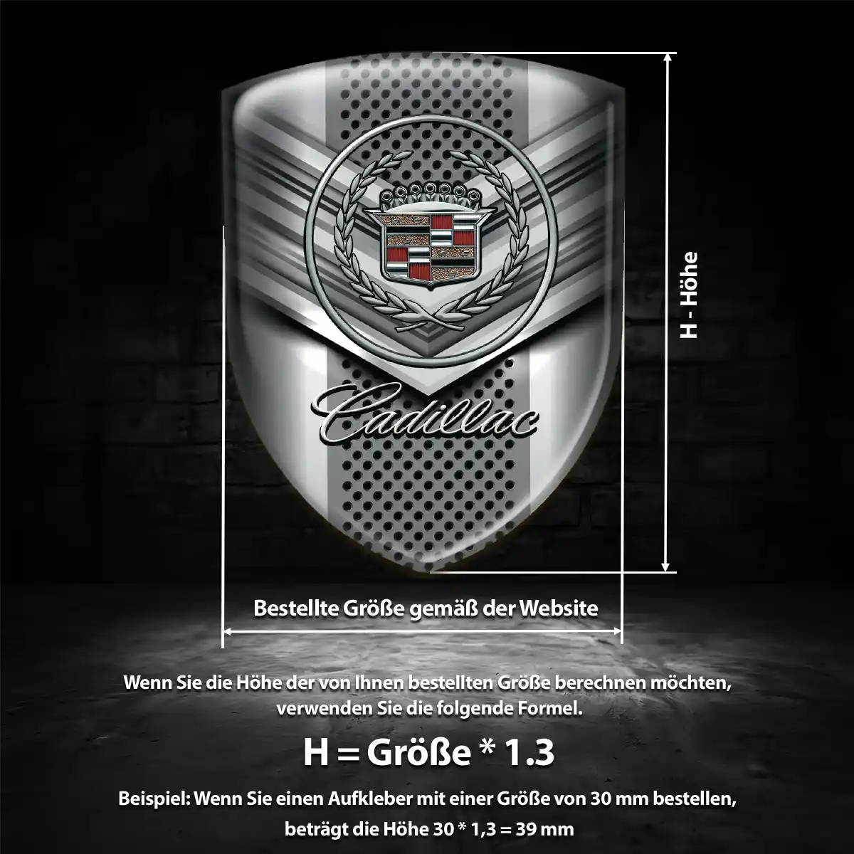 Cadillac Aufkleber Wappen Emblem Auto Verlässliche Qualität