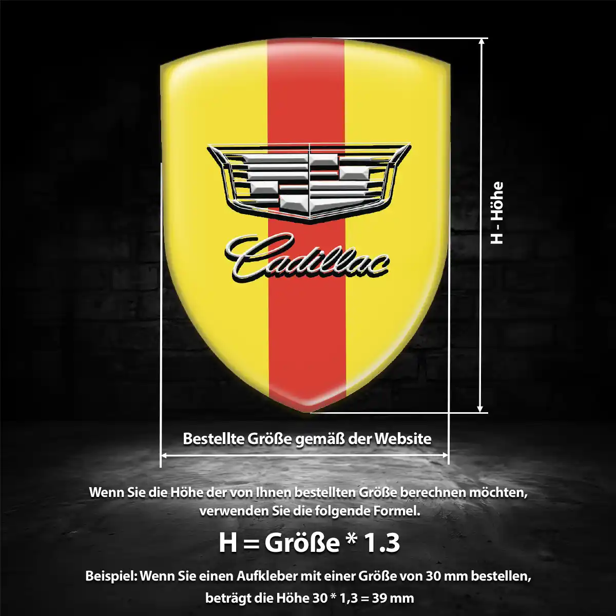 Cadillac Aufkleber Wappen Emblem Überzeugende Qualität