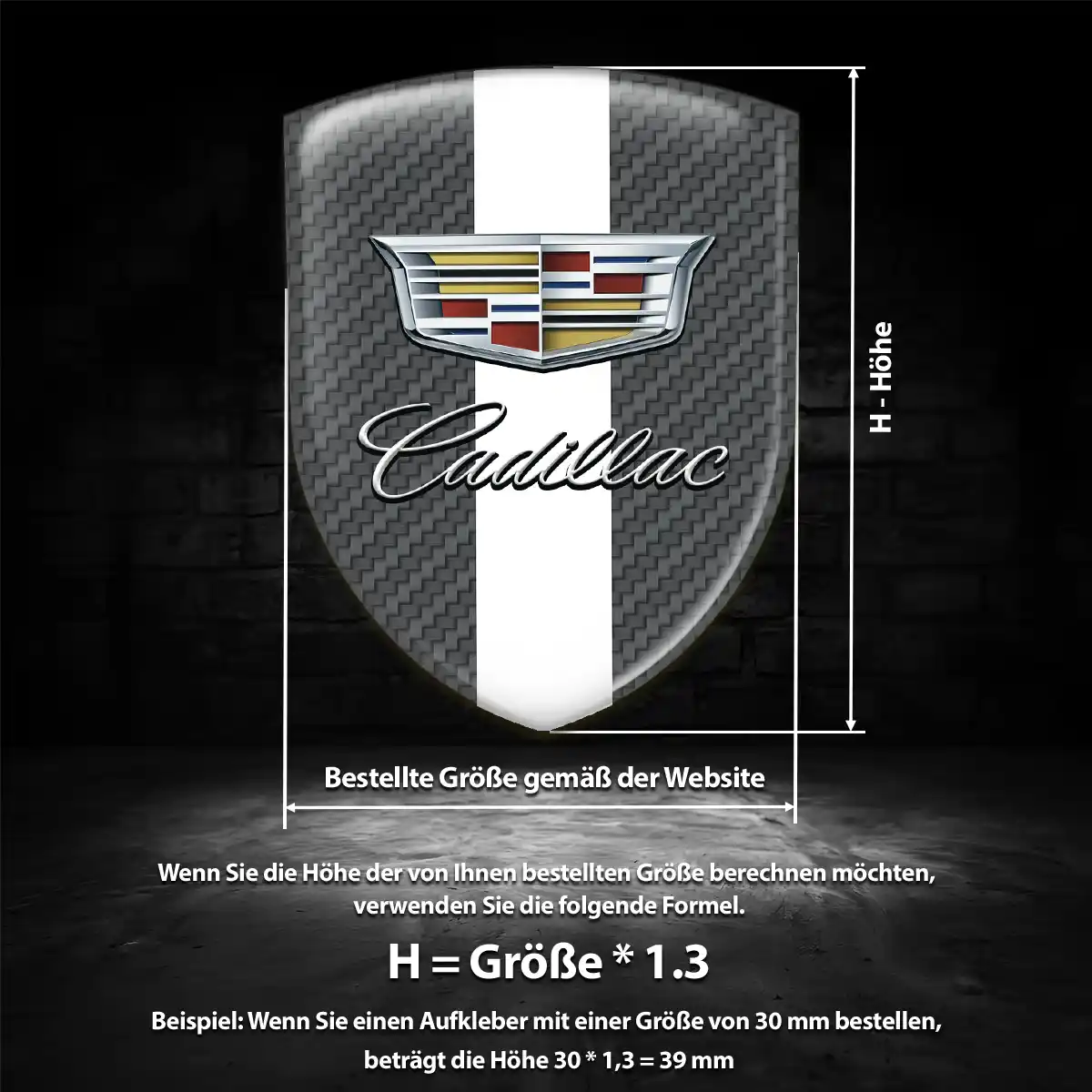 Cadillac Aufkleber Wappen Emblem Edles Design