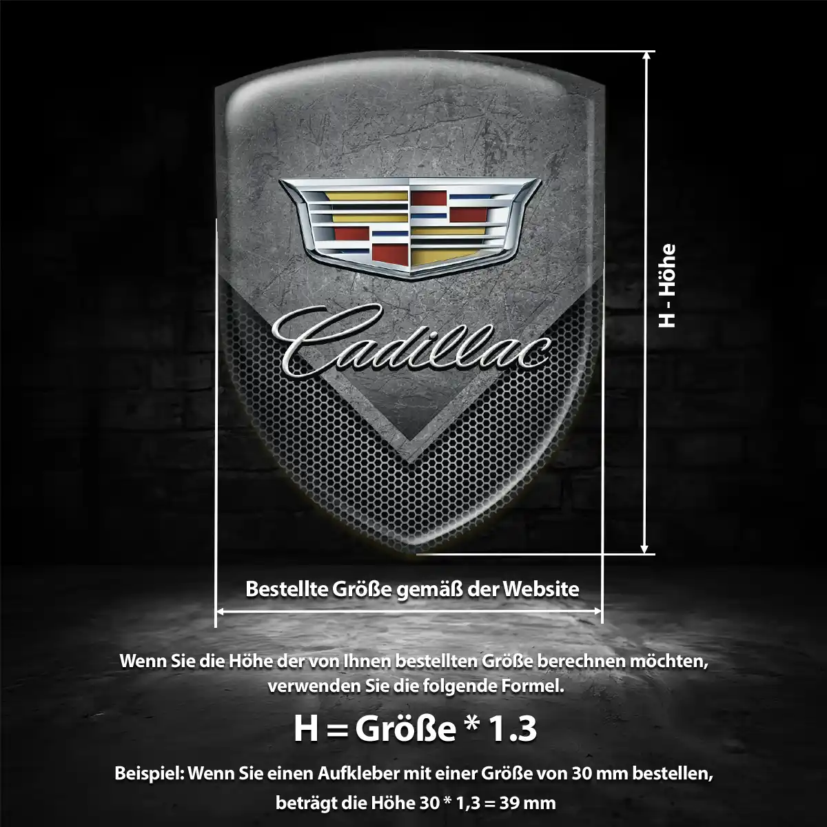 Cadillac Aufkleber Wappen Emblem Elegantes Design