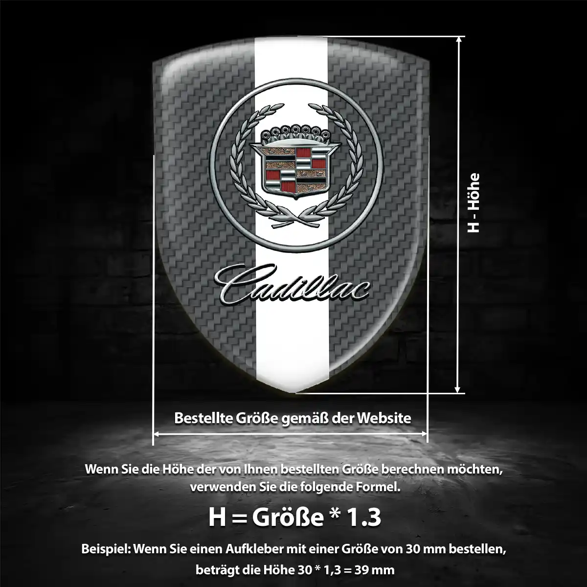 Cadillac Aufkleber Wappen Emblem Hohe Qualität
