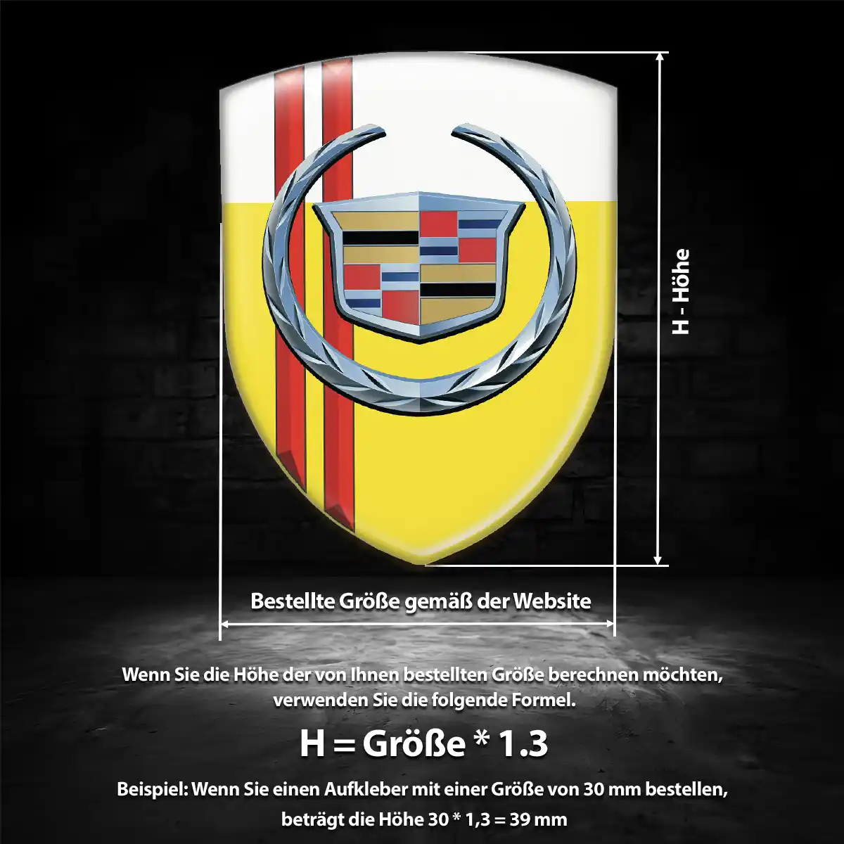 Cadillac Aufkleber Wappen Emblem Stilvolles Design