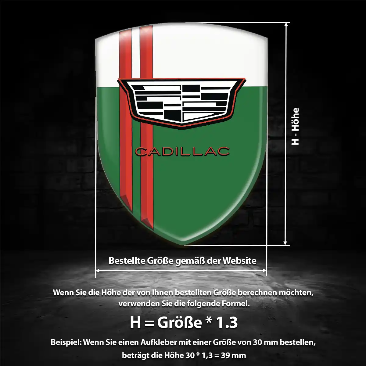 Cadillac Aufkleber Wappen Höchste Qualität