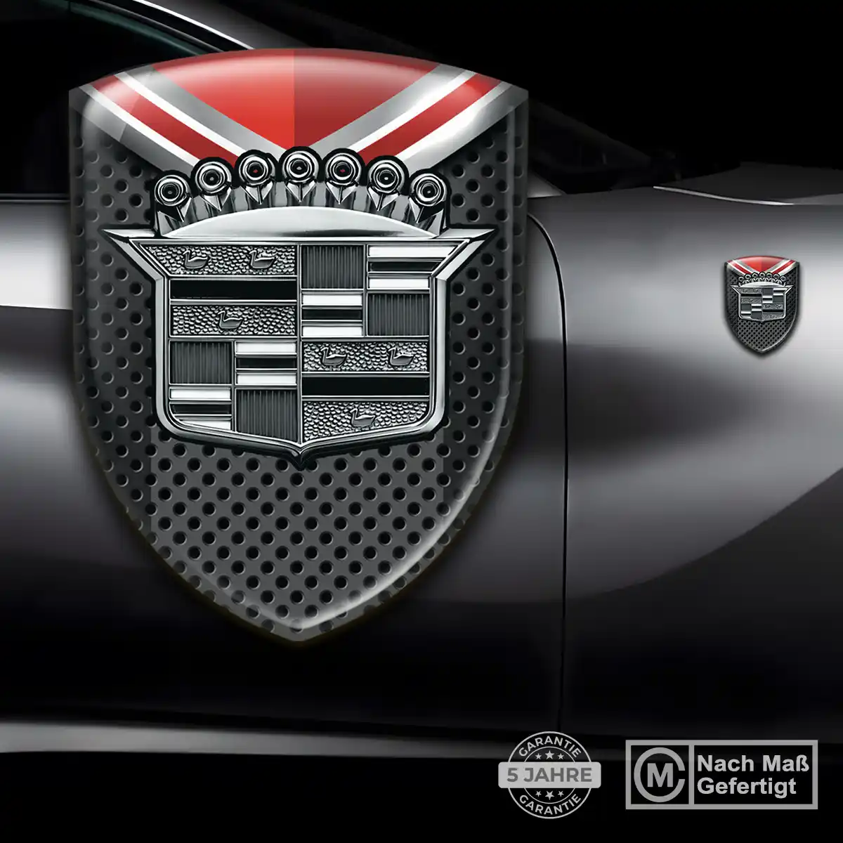 Cadillac Aufkleber Wappen Hochwertiges Harz