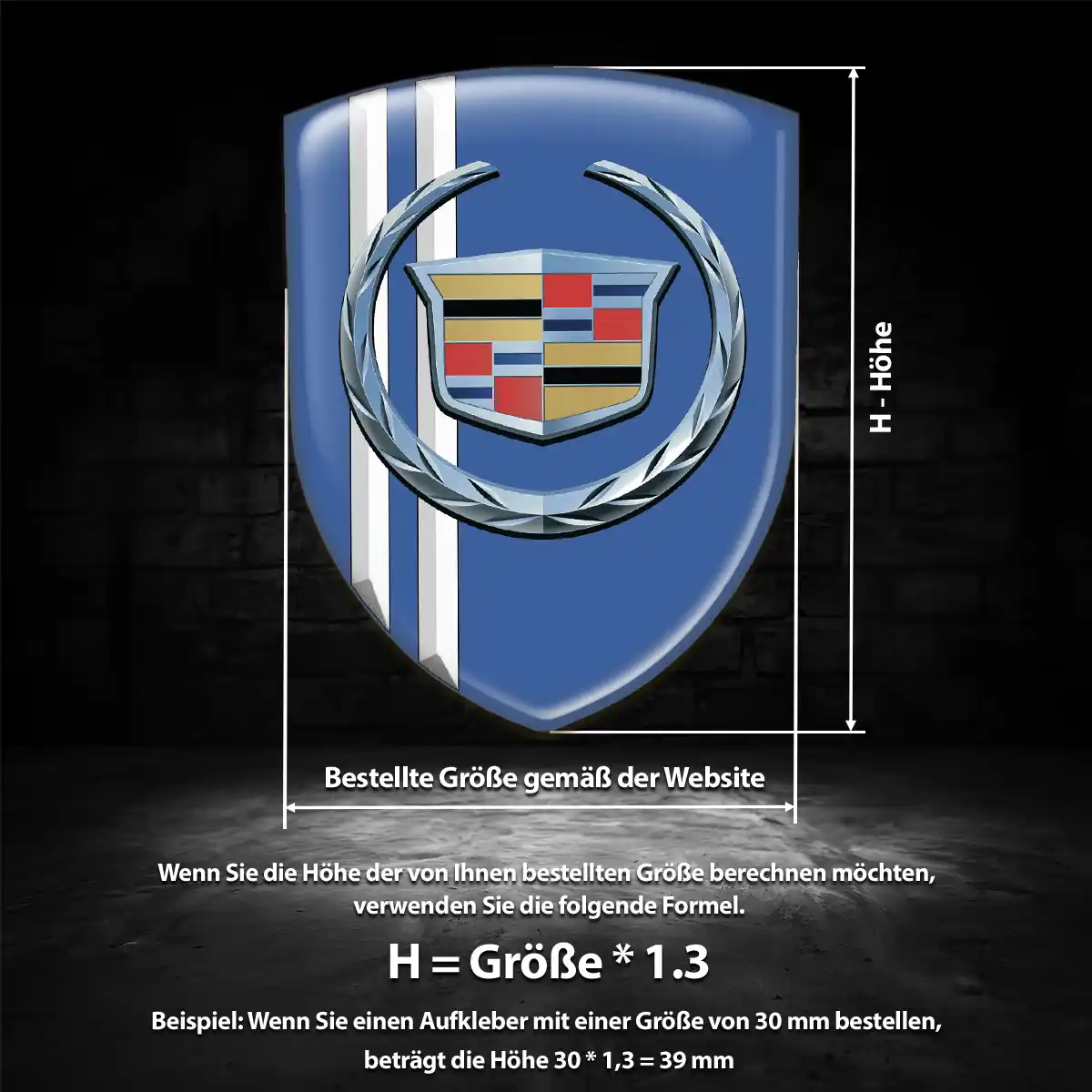 Cadillac Aufkleber Wappen Hohe Qualität