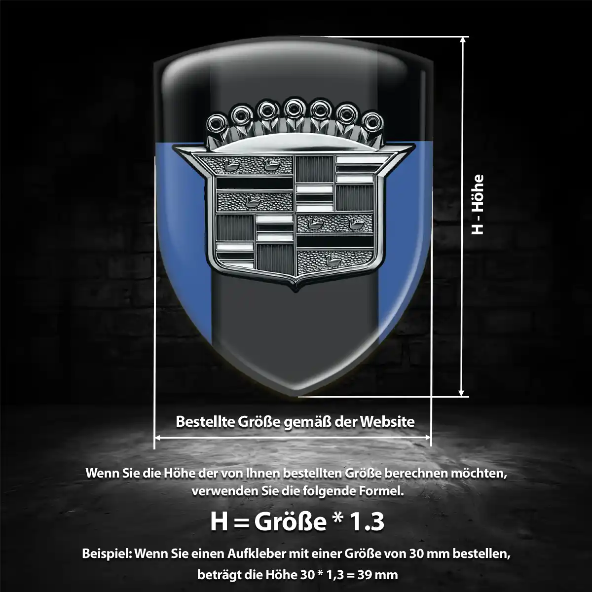 Cadillac Aufkleber Wappen Limitierte Auflage