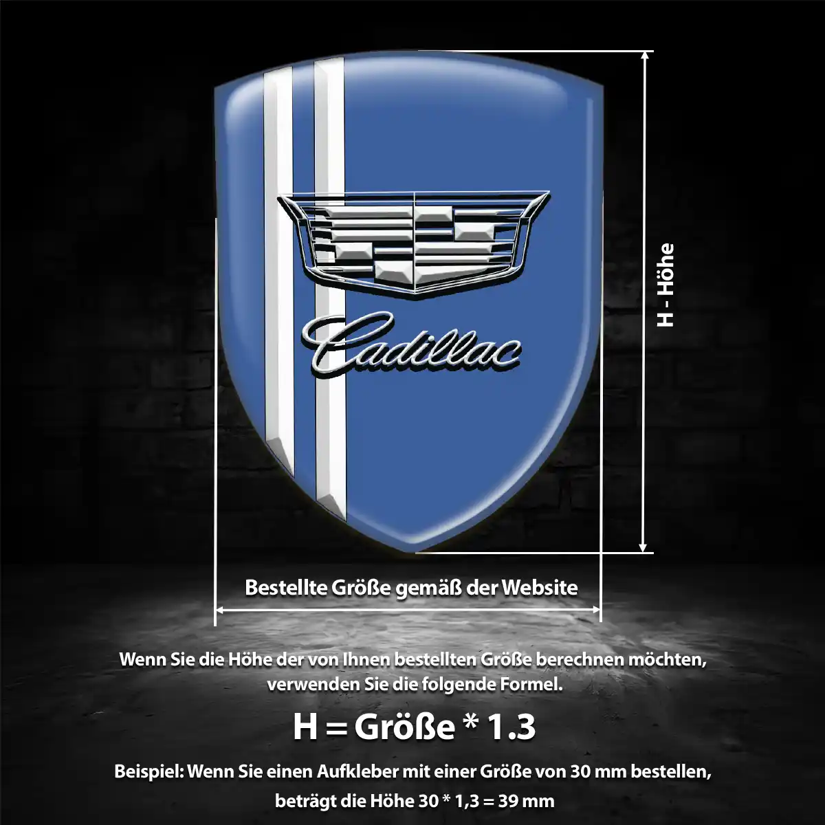 Cadillac Aufkleber Wappen Luxus-Edition