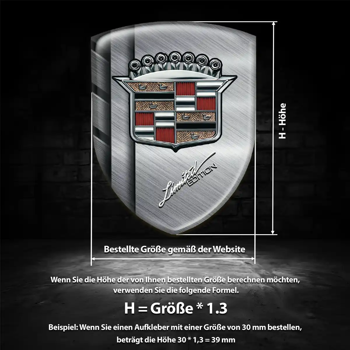 Cadillac Aufkleber Wappen Markenedition