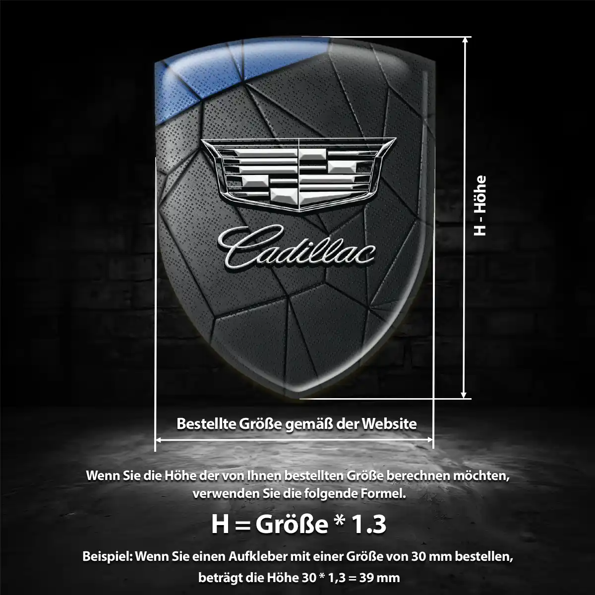 Cadillac Aufkleber Wappen Modernes Design